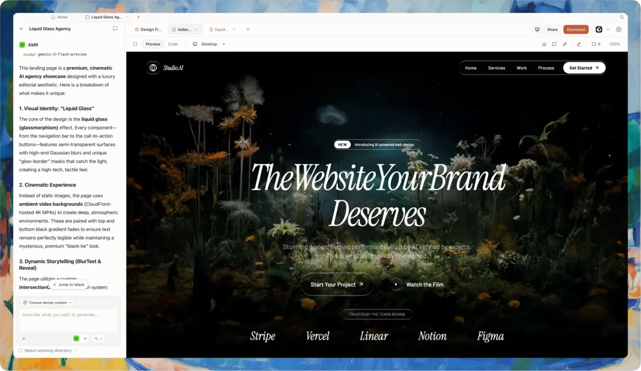 The OpenDesign design-system library — brands and tokens kept as files you own