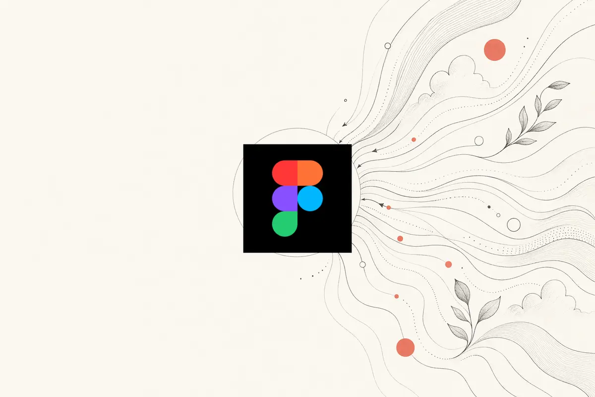 OpenDesign vs Figma Make — warm-paper editorial illustration of a prompt converging into a design hub you own